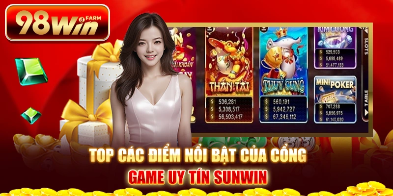Top các điểm nổi bật của cổng game uy tín Sunwin